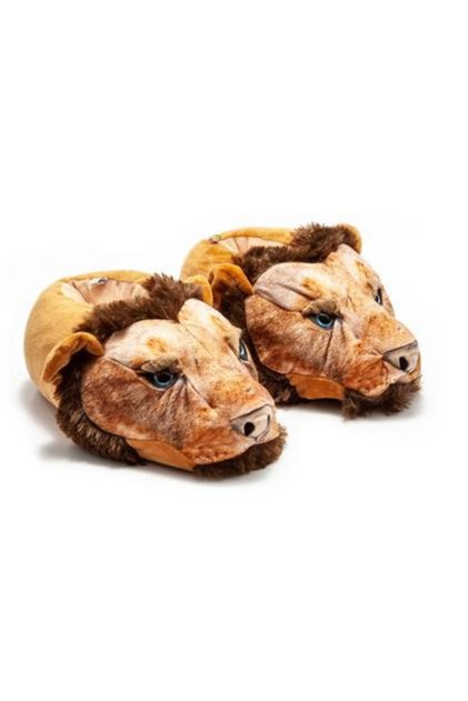 New Panduf Desenli Erkek Aslan Hayvanlı Ev Içi Bot - Llion Panduf