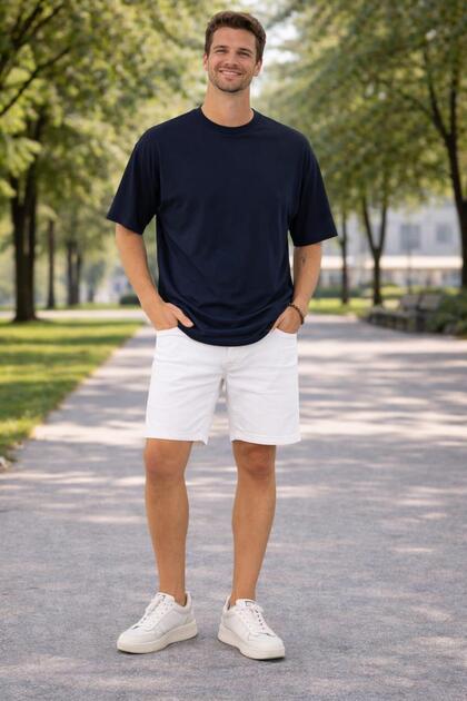 Soft Textured Crew Neck Oversize T-Shirt