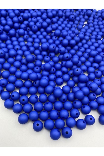 100gr Opaque Round Flower Pot / Dark Blue Color 10mm Ball Model Acrylic Beads,Bag Beads (~ 175pcs)