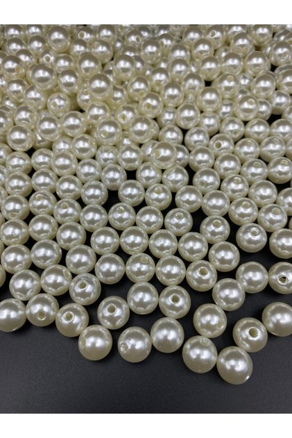 100gr 12mm Cream Color Luxury / Luxury Coated Plastic Pearl Bead Bag, Jewelry Beads (100gr,~110 Pieces)