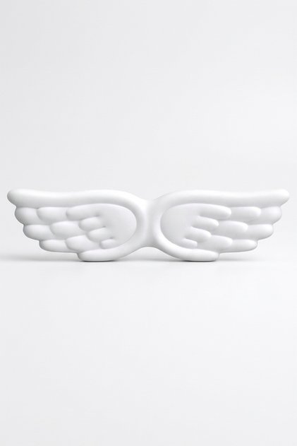 Melek Kanat Şekilli Beyaz Klavye Bilek Desteği Ergonomik Konforlu Memory Foam Kaymaz Bilek Yastığı