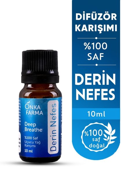 Onka Farma Derin Nefes Uçucu Yağ Karışımı - %100 Saf & Doğal Uçucu Yağ - 10 ml