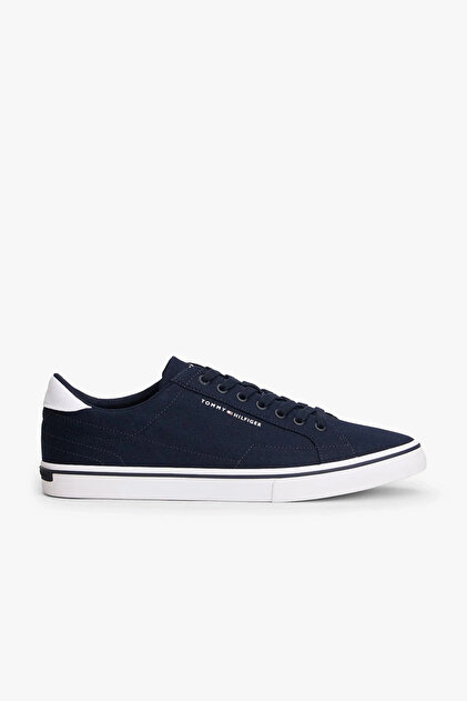 Tommy Hilfiger Vulc Core Uzun Bağcıklı Erkek Mavi Sneaker