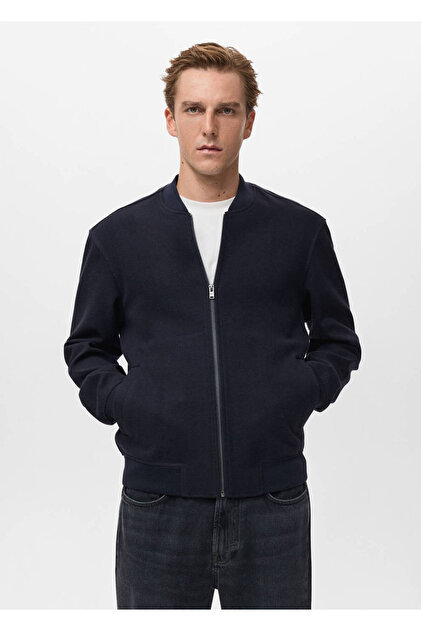 Fermuarlı bomber sweatshirt