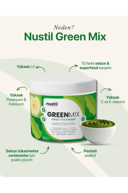 NUSTİL Green Mix Sebzeli Toz Karışım 100g - Fiyatı, Yorumları