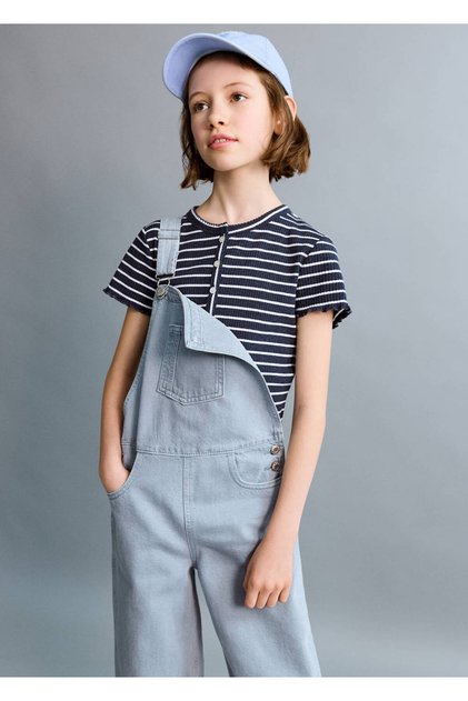 Uzun denim tulum