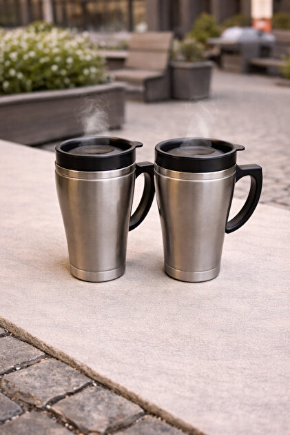 KAPAKLI MUG KUPA SEYAHAT KUPASI SICAK VE SOĞUK İÇECEKLER İÇİN PRATİK KUPA BARDAK