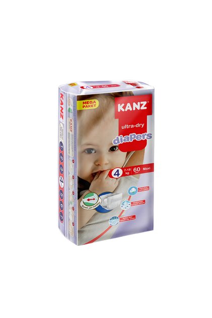 Bebek Bezi Maxi 7-18 kg / 60 Adet - Mega Paket 4 Numara