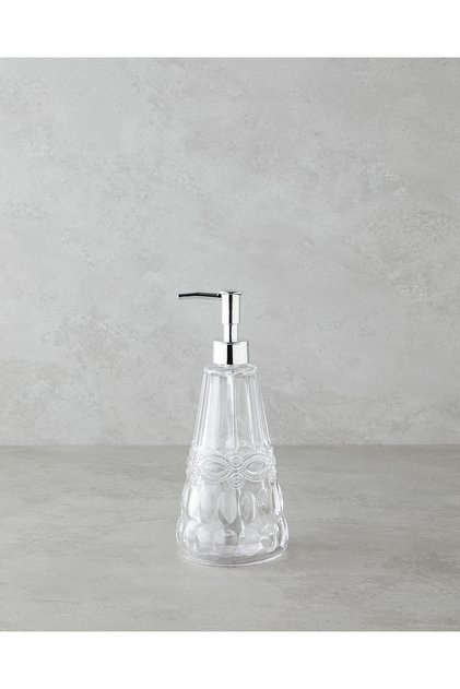 Mare Glass Bathroom Liquid Soap Dispenser 10X20 cm Transparent