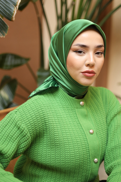 Plain Micro Satin Scarf 28012-14