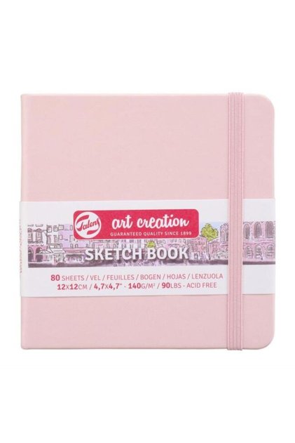 Art Creation Sketch Book 12x12 cm Pastel Pink Eskiz Defteri 80 Yaprak 140 g