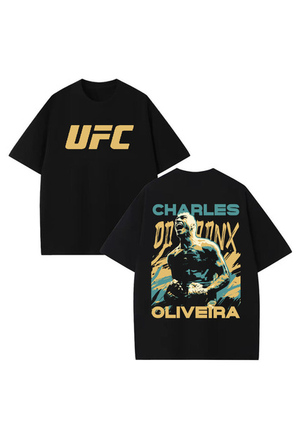 Charles Oliveira Ufc Printed Unisex 100% Cotton Oversize T-Shirt