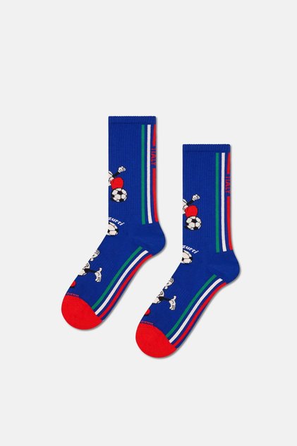 - Blue World Cup Italy Themed Sneaker Socks