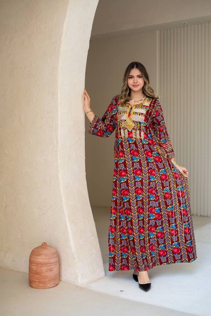 جلابيه شالكي تراثي تجمع بين الحضاره والاناقه