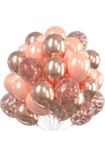 Set de 30 de baloane pentru petrecere Oricean ® Culoare aur roz