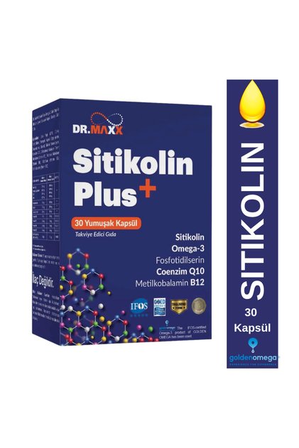 Dr. Maxx Sitikolin Plus+ 30 Kapsül | Sitikolin ve Fosfolipid Kompleksi İçeren Takviye