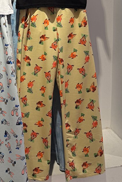 Green Unisex Nick Wilde Collage Wide Leg Sweatpants