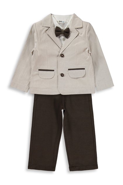 3-Piece Set with Shirt for 2-5 Years Old - Brown