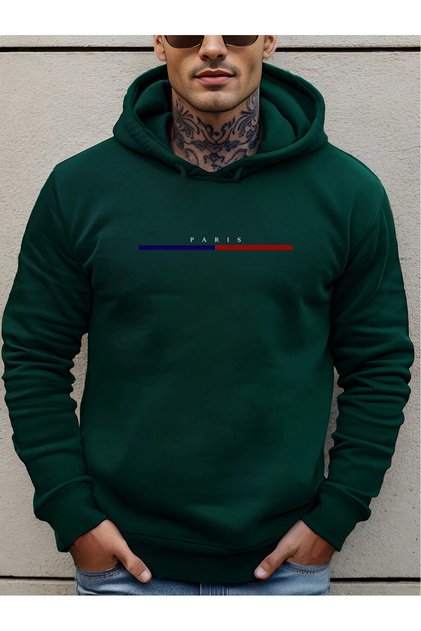 Unisex Hooded Printed Sweatshirt