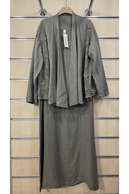 Park Moda Linen Dress with Jacket Set