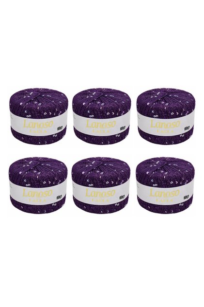 Parla 6 Pieces (5951) 25 Gr 217 Mt Sequin Yarn – 75% Glitter Yarn 25% Payette Sim – Shiny Yarn