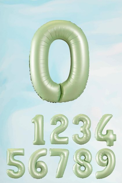 0 Retro Green Balloon 80 cm