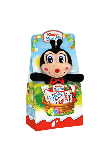 Kinder Maxi Mix Paskalya Peluş Uğur Böceği 4 Farklı Çikolata 133g