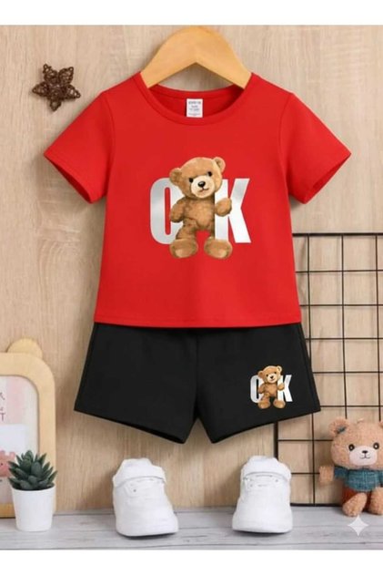 Summer Children's T-Shirt Shorts Unisex (Cuk Print)