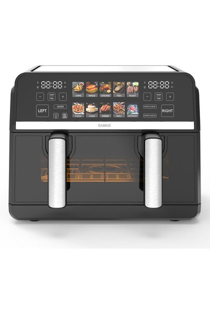 Φριτέζα ζεστού αέρα AF9BIG-S2500DW, 2500 W, 9 λίτρα, Αποσπώμενο διαχωριστικό δοχείου, Οθόνη