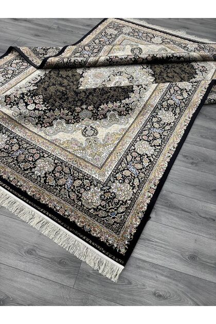 STELL ART MAHUR M5010A NAVY İPEK HALIMIZ Yüksek Dokuma Sıklığı ile Üretilen 120 Tarak Makine