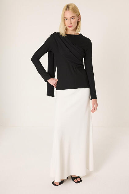 Draped Knitted Blouse