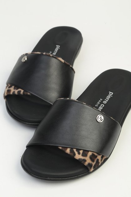 Black Leopard Women's Slippers Pc-7802