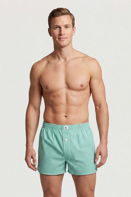 Poplin Boxer Men's 1113/Checkered Green