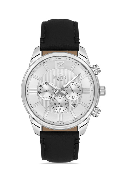 Sa-Pl-1216Gb-J1 Leather Cord Functions Active Men's Wristwatch