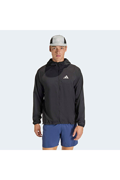 Adi365 Running Essentials Erkek Siyah Koşu Ceketi