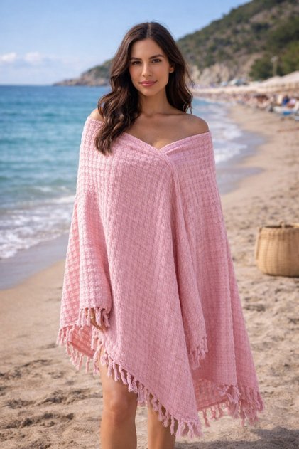 Premium Waffle Beach Towel 100X200 cm – 100% Cotton Soft Touch