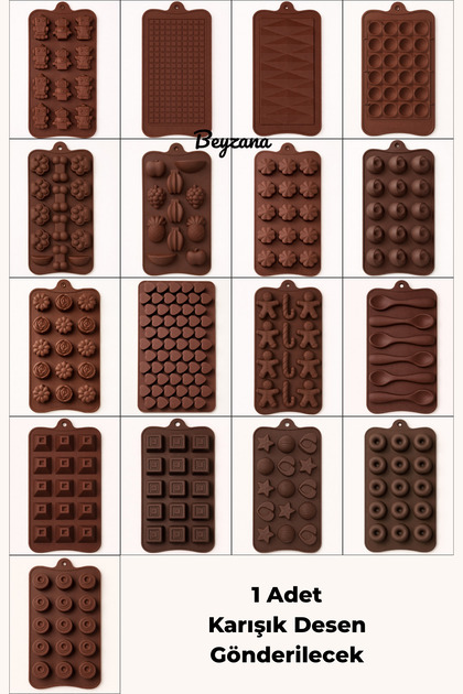 1 Adet Karışık Model Silikon Çikolata & Dondurma Kalıbı