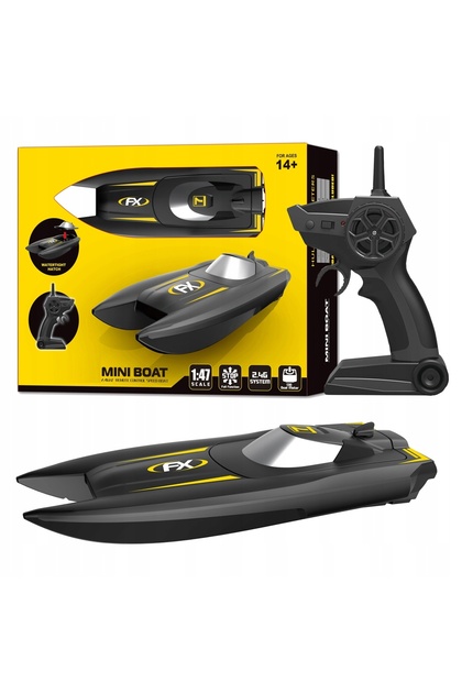 Catamaran MINI BOAT cu telecomandă, complet echipat, două motoare, viteză 15 km/h, 230 mm