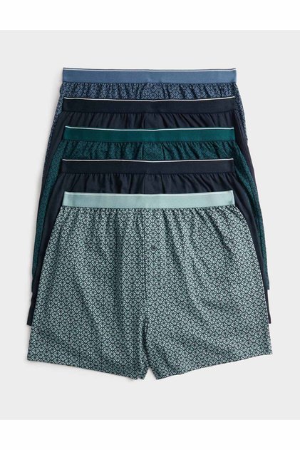 5'li Geometrik Desenli Boxer Seti