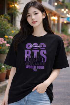 puolikuu Arirang World Tour Bts Printed Oversize Tshirt- Trendyol