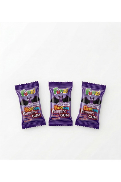 Funzi Booom Vampire Gum - Ekşi Dolgulu Dil Boyayan Balonlu Sakız