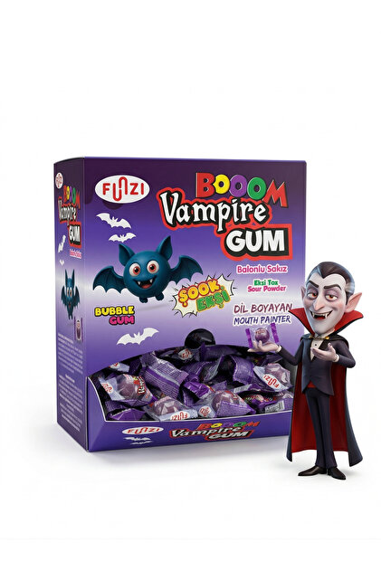 Funzi Booom Vampire Gum - Ekşi Toz Dolgulu Dil Boyayan Balonlu
