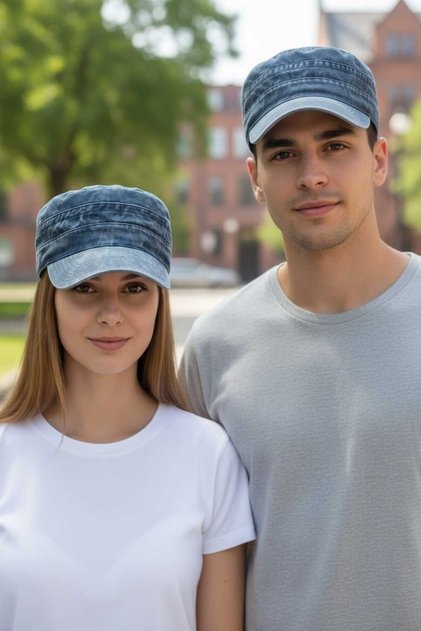 Unisex Castro Ozle Washed Denim Cap Hat