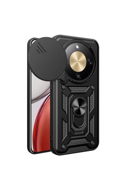 Honor Magic8 Lite 5g / X9D 5g Case Camera Protected Sliding Ring Armor Military Tank Skid Cover