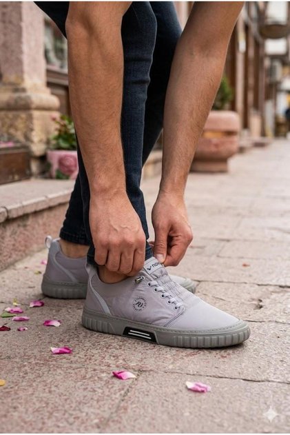 Noka Adrıan Printed Detailed Linen Men's Shoes with Rubber Laces
