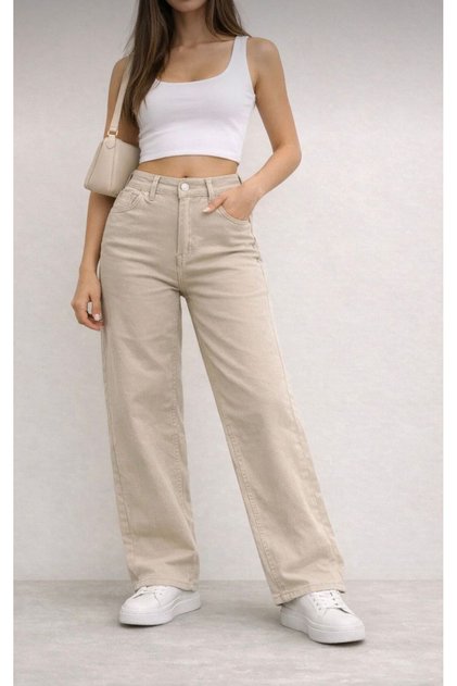 Women's Palazzo Cut Lycra Pants Denim Jean