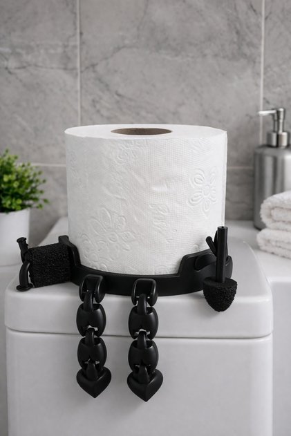 Decorative Toilet Paper Stand Multi-Purpose Bathroom Organizer Modern Design