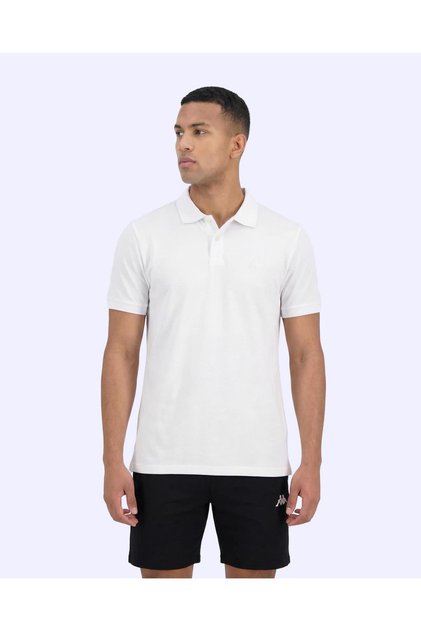 Fausto Men's White Regular Polo Collar T-Shirt