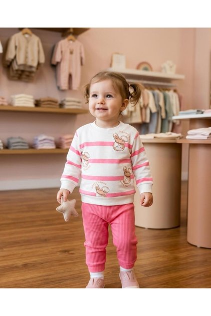 Rabbit Printed 2-Piece Baby Set