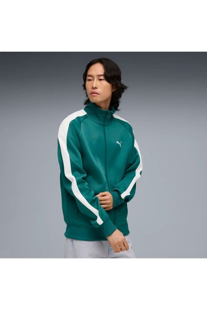T7 Always on Track Jacket Green Men's Zipper Top